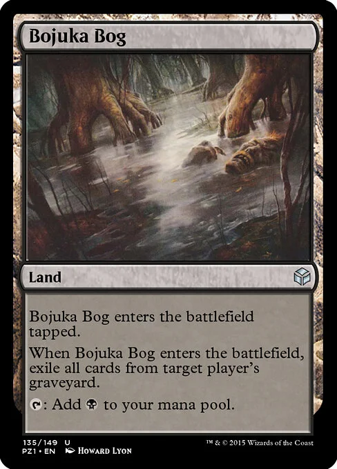Bojuka Bog, carta Magic di tipo Land illustrata da Howard Lyon