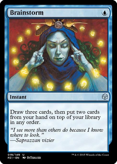 Brainstorm, carta Magic di tipo Instant illustrata da DiTerlizzi