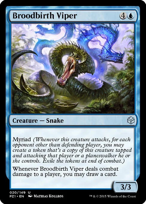Broodbirth Viper, carta Magic di tipo Creature — Snake illustrata da Mathias Kollros