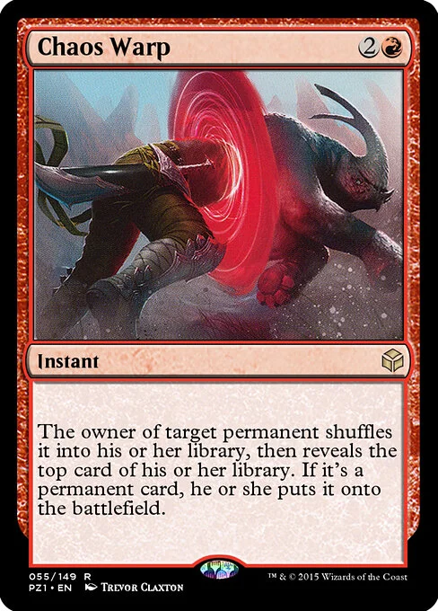 Chaos Warp, carta Magic di tipo Instant illustrata da Trevor Claxton