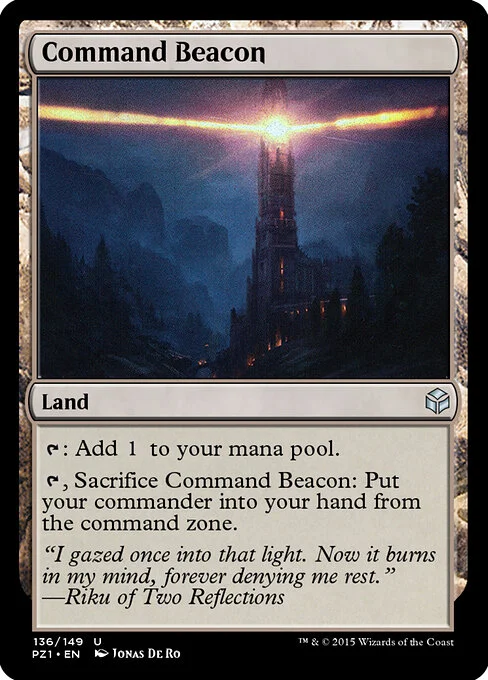 Command Beacon, carta Magic di tipo Land illustrata da Jonas De Ro
