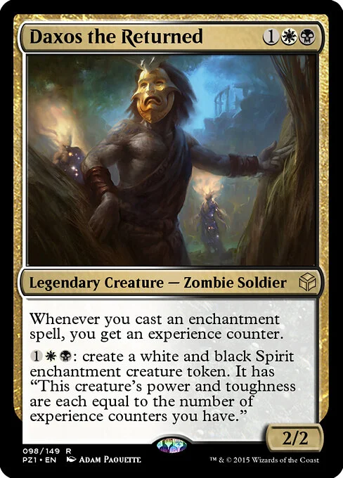 Daxos the Returned, carta Magic di tipo Legendary Creature — Zombie Soldier illustrata da Adam Paquette