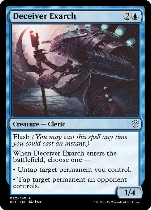 Deceiver Exarch, carta Magic di tipo Creature — Phyrexian Cleric illustrata da Izzy