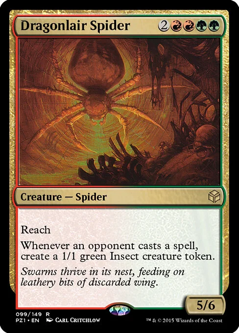 Dragonlair Spider, carta Magic di tipo Creature — Spider illustrata da Carl Critchlow