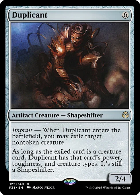 Duplicant, carta Magic di tipo Artifact Creature — Shapeshifter illustrata da Marco Nelor