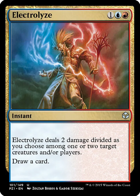 Electrolyze, carta Magic di tipo Instant illustrata da Zoltan Boros & Gabor Szikszai