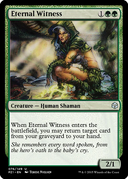 Eternal Witness, carta Magic di tipo Creature — Human Shaman illustrata da Terese Nielsen