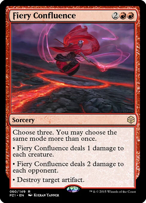 Fiery Confluence, carta Magic di tipo Sorcery illustrata da Kieran Yanner