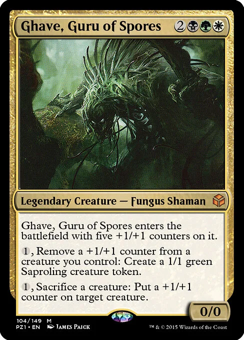 Ghave, Guru of Spores, carta Magic di tipo Legendary Creature — Fungus Shaman illustrata da James Paick