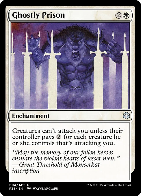Ghostly Prison, carta Magic di tipo Enchantment illustrata da Wayne England