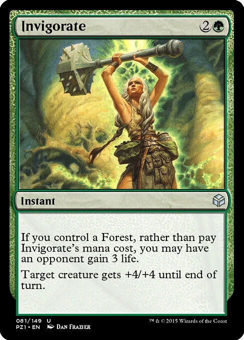 Invigorate, carta Magic di tipo Instant illustrata da Mark Zug