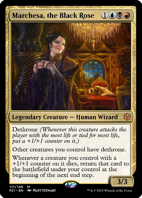 Marchesa, the Black Rose, carta Magic di tipo Legendary Creature — Human Wizard illustrata da Matt Stewart