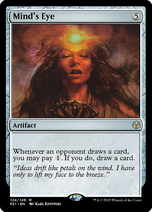 Mind's Eye, carta Magic di tipo Artifact illustrata da Karl Kopinski
