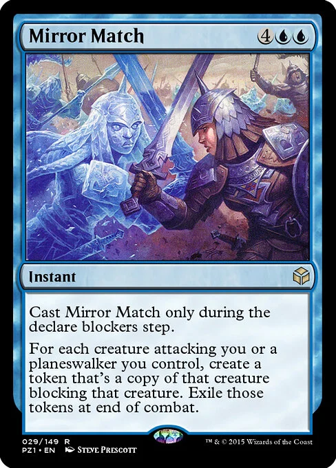 Mirror Match, carta Magic di tipo Instant illustrata da Steve Prescott