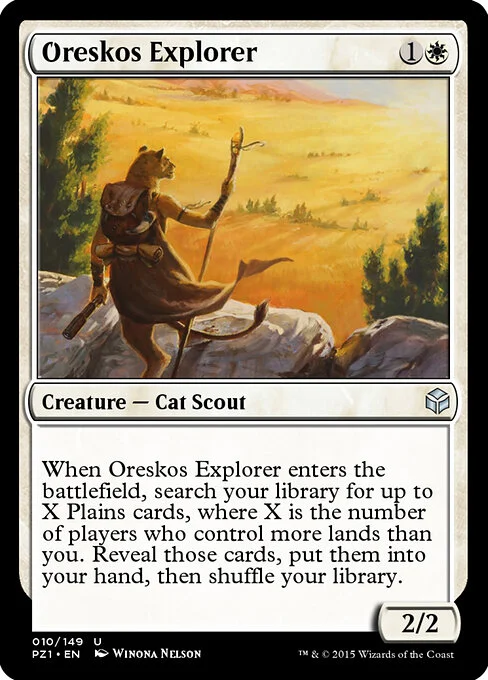 Oreskos Explorer, carta Magic di tipo Creature — Cat Scout illustrata da Winona Nelson
