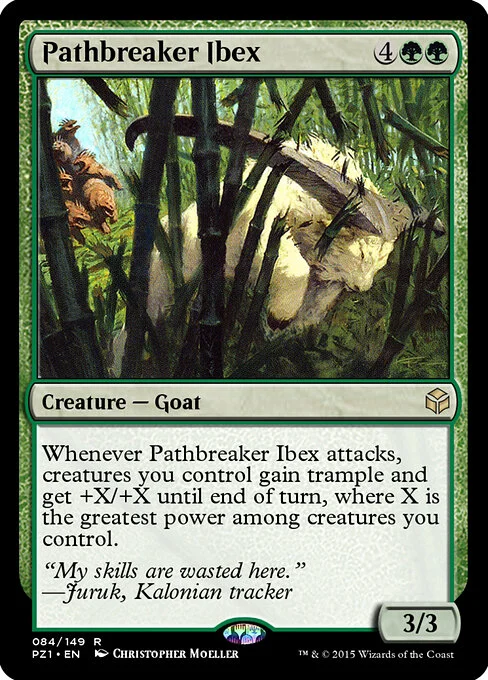 Pathbreaker Ibex, carta Magic di tipo Creature — Goat illustrata da Christopher Moeller