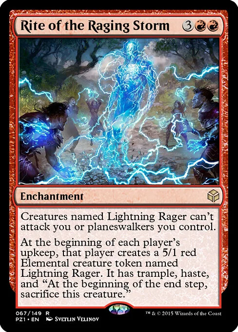 Rite of the Raging Storm, carta Magic di tipo Enchantment illustrata da Svetlin Velinov