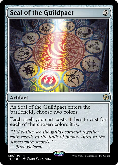 Seal of the Guildpact, carta Magic di tipo Artifact illustrata da Franz Vohwinkel