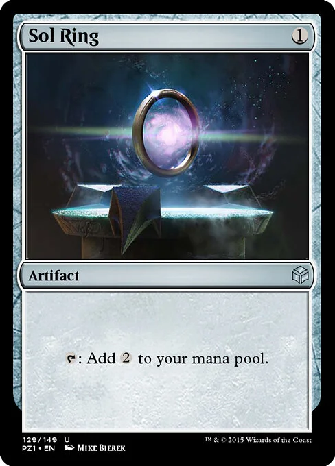 Sol Ring, carta Magic di tipo Artifact illustrata da Mike Bierek