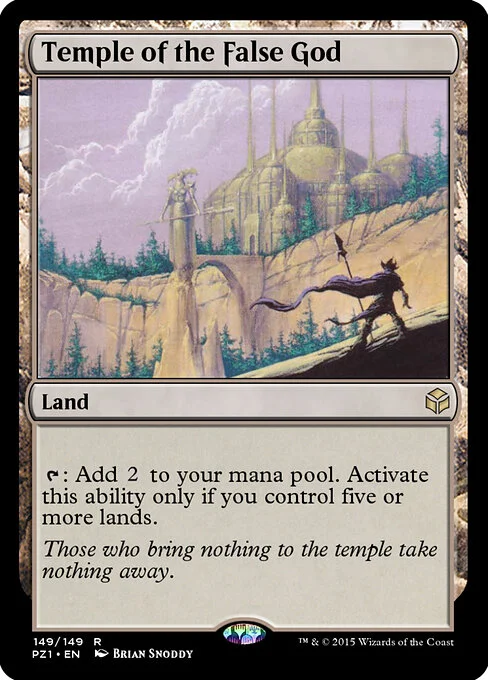 Temple of the False God, carta Magic di tipo Land illustrata da Brian Snõddy