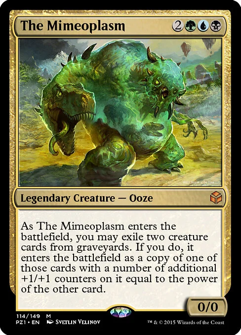 The Mimeoplasm, carta Magic di tipo Legendary Creature — Ooze illustrata da Svetlin Velinov