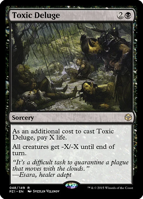 Toxic Deluge, carta Magic di tipo Sorcery illustrata da Svetlin Velinov