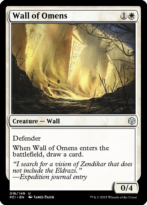 Wall of Omens, carta Magic di tipo Creature — Wall illustrata da James Paick