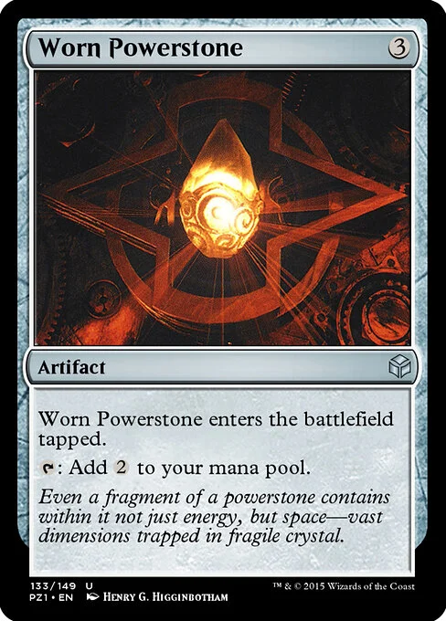 Worn Powerstone, carta Magic di tipo Artifact illustrata da Henry G. Higginbotham