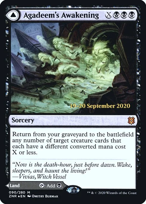 Agadeem's Awakening // Agadeem, the Undercrypt, carta Magic di tipo Sorcery // Land illustrata da Dmitry Burmak