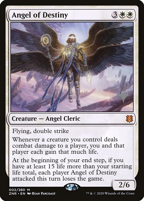 Angel of Destiny, carta Magic di tipo Creature — Angel Cleric illustrata da Ryan Pancoast