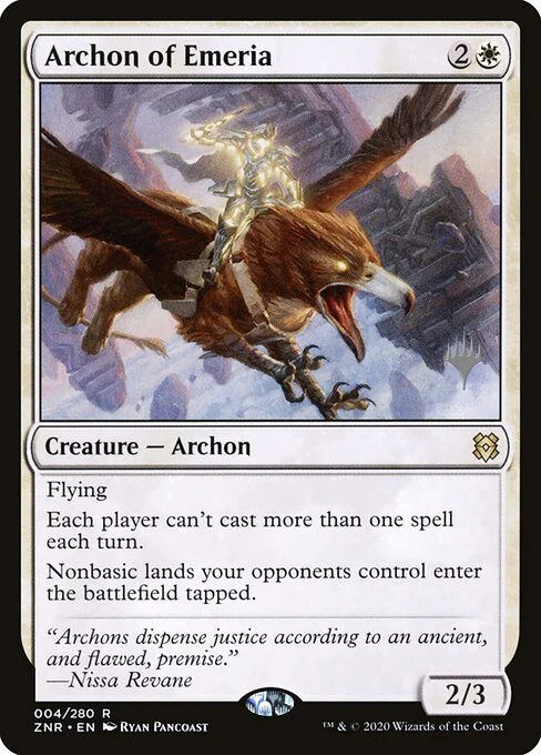Archon of Emeria, carta Magic di tipo Creature — Archon illustrata da Ryan Pancoast