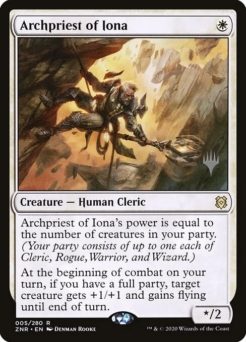 Archpriest of Iona, carta Magic di tipo Creature — Human Cleric illustrata da Denman Rooke