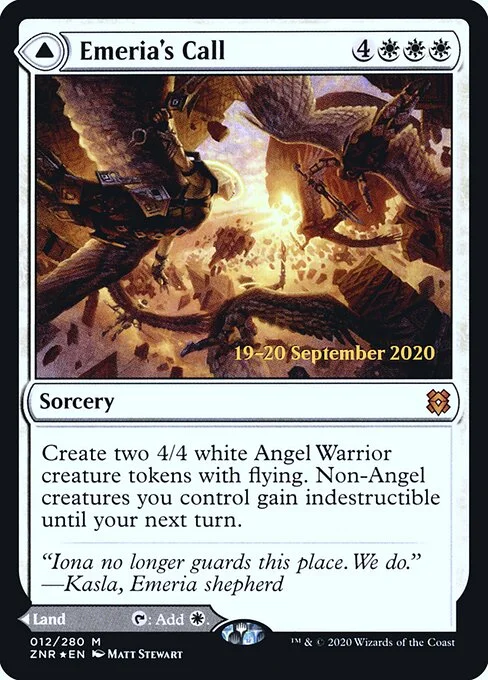 Emeria's Call // Emeria, Shattered Skyclave, carta Magic di tipo Sorcery // Land illustrata da Matt Stewart