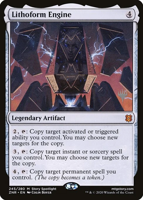 Lithoform Engine, carta Magic di tipo Legendary Artifact illustrata da Colin Boyer