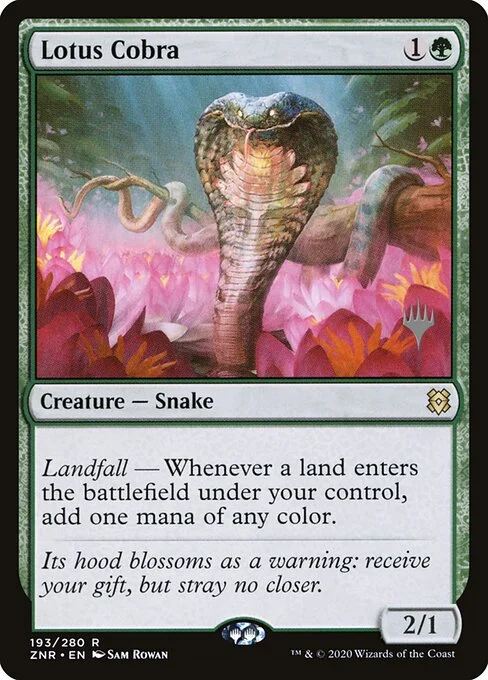 Lotus Cobra, carta Magic di tipo Creature — Snake illustrata da Sam Rowan