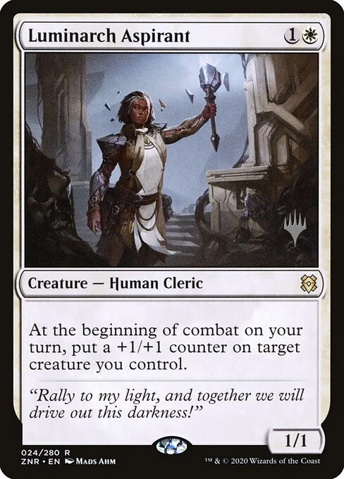 Luminarch Aspirant, carta Magic di tipo Creature — Human Cleric illustrata da Mads Ahm