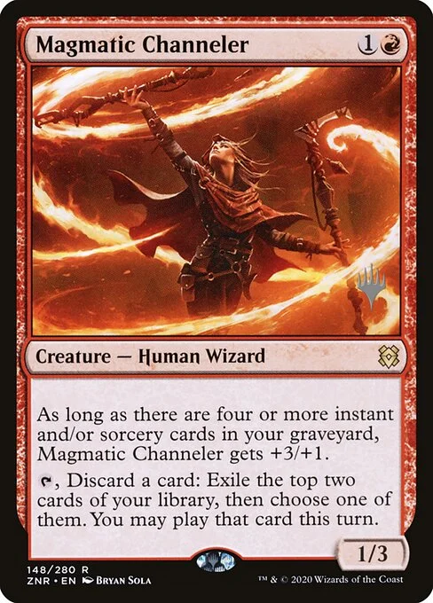 Magmatic Channeler, carta Magic di tipo Creature — Human Wizard illustrata da Bryan Sola