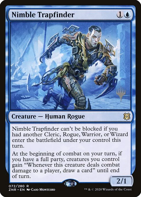 Nimble Trapfinder, carta Magic di tipo Creature — Human Rogue illustrata da Caio Monteiro
