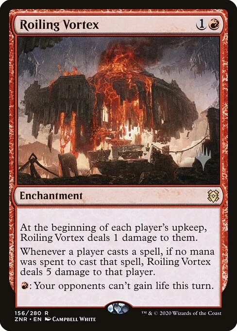 Roiling Vortex, carta Magic di tipo Enchantment illustrata da Campbell White