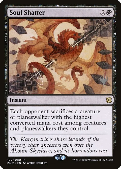 Soul Shatter, carta Magic di tipo Instant illustrata da Wylie Beckert