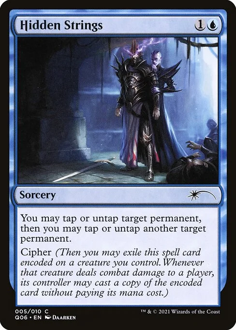 Hidden Strings, carta Magic di tipo Sorcery illustrata da Daarken