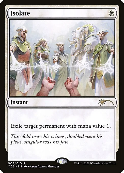 Isolate, carta Magic di tipo Instant illustrata da Victor Adame Minguez