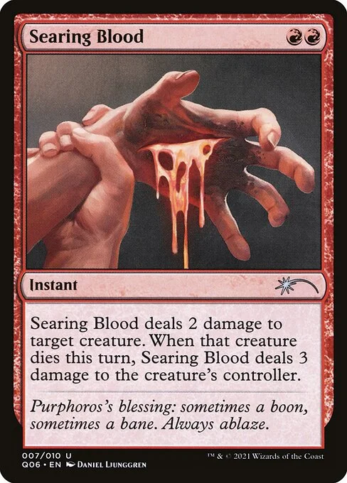 Searing Blood, carta Magic di tipo Instant illustrata da Daniel Ljunggren