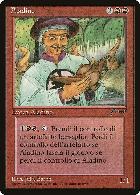Aladdin, carta Magic di tipo Creature — Human Rogue illustrata da Julie Baroh