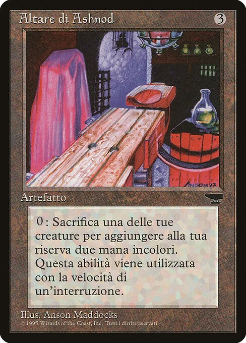 Ashnod's Altar, carta Magic di tipo Artifact illustrata da Anson Maddocks