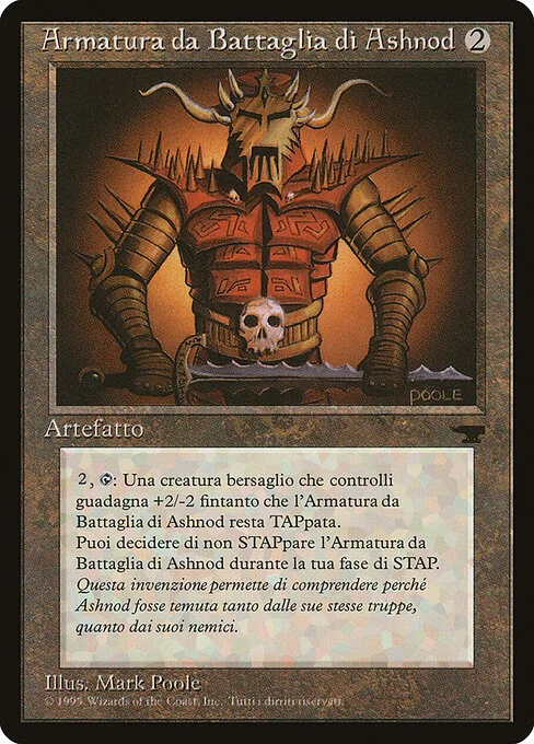 Ashnod's Battle Gear, carta Magic di tipo Artifact illustrata da Mark Poole