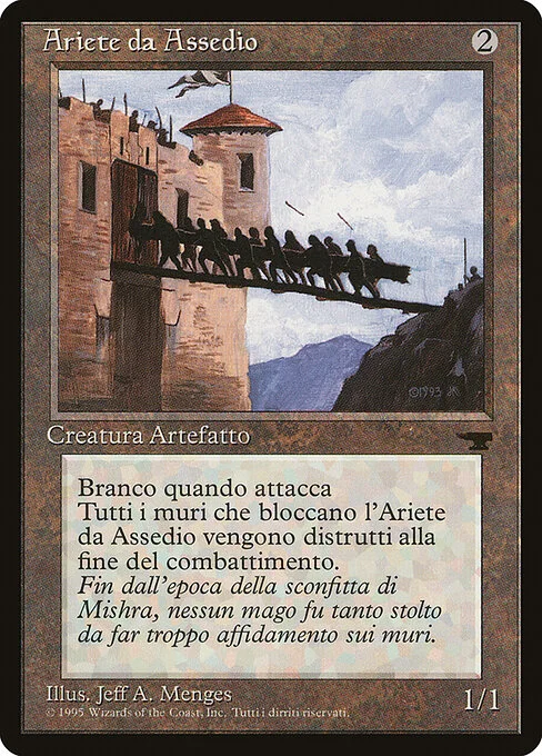 Battering Ram, carta Magic di tipo Artifact Creature — Construct illustrata da Jeff A. Menges