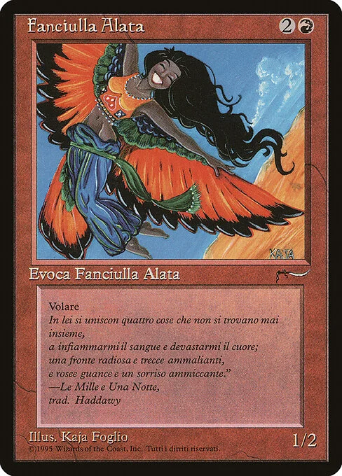 Bird Maiden, carta Magic di tipo Creature — Human Bird illustrata da Kaja Foglio