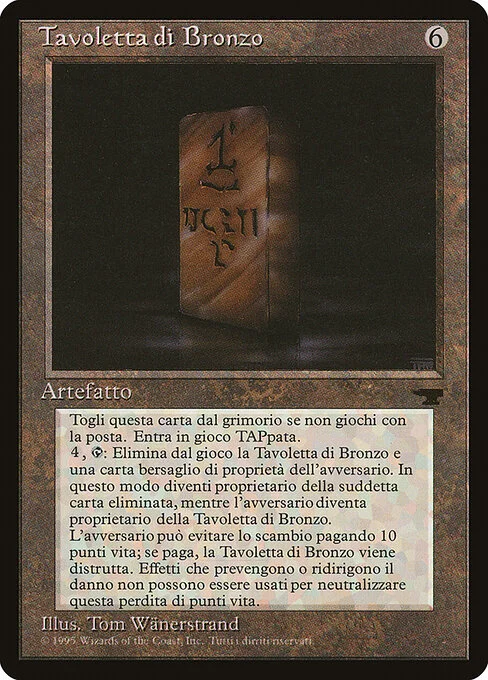 Bronze Tablet, carta Magic di tipo Artifact illustrata da Tom Wänerstrand
