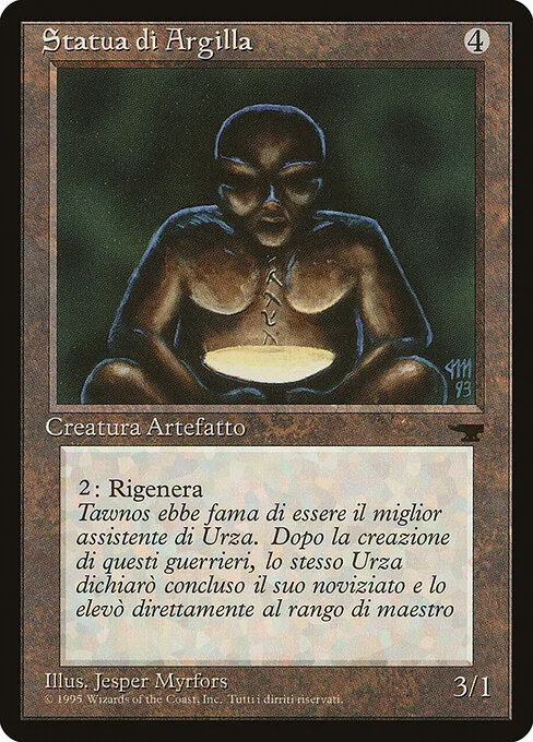 Clay Statue, carta Magic di tipo Artifact Creature — Golem illustrata da Jesper Myrfors